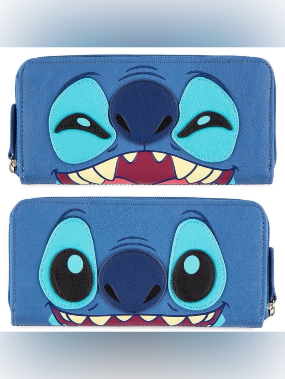 NWT Loungefly Disney Parks Stitch Face ZIP Around Wallet